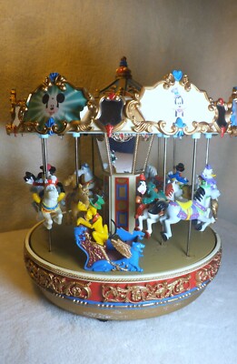 vintage Disney Mr. Christmas 1997 A Mickey carousel musical merry