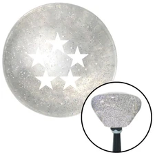 White Fleet Admiral Clear Retro Metal Flake Shift Knob w/ M16x1.5 Insert Auto