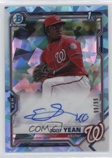 2021 Bowman Sapphire Chrome Prospects Aqua Refractor 99/99 Eddy Yean Auto 03j5