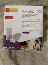 NETGEAR Powerline 1200 Adapter Kit PLP1200 2-Pack 1200Mbps Extra Outlet Gigabit