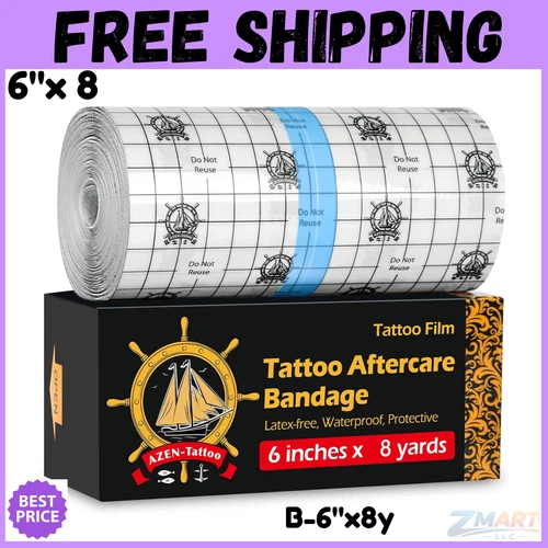 Tattoo Aftercare Bandage, 6"X 8 Yard, Tattoo Waterproof Bandage, Second Skin Tat - product listing photo