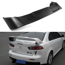 Matte Black Rear Trunk Spoiler Wing Primed For Mitsubishi Lancer 2008-2017