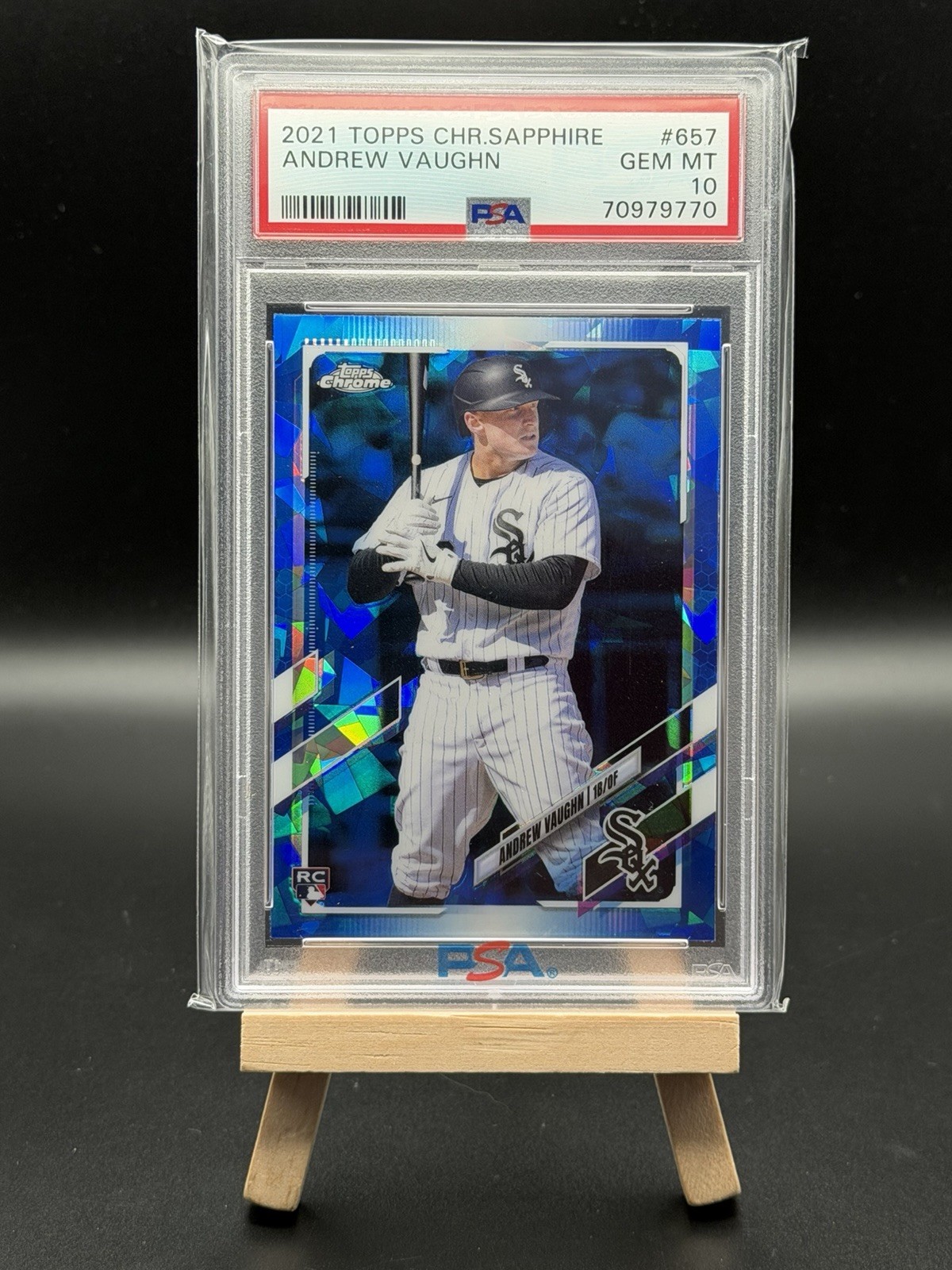 2021 Topps Chrome Sapphire Edition Andrew Vaughn True Rookie Sapphire PSA 10!!