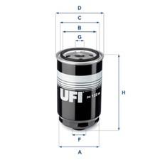 Kraftstofffilter UFI 24.122.00 Filtereinsatz für LM KIA ELH EL HYUNDAI SANTA FÉ