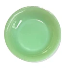 Vintage Fire King Jadeite Jane Ray Shallow Ribbed Oatmeal Soup Bowl 7.5”