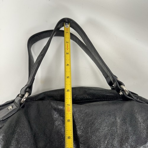 Borsa a tracolla Hobo International in pelle nera invecchiata doppio manico - Foto 16 di 16
