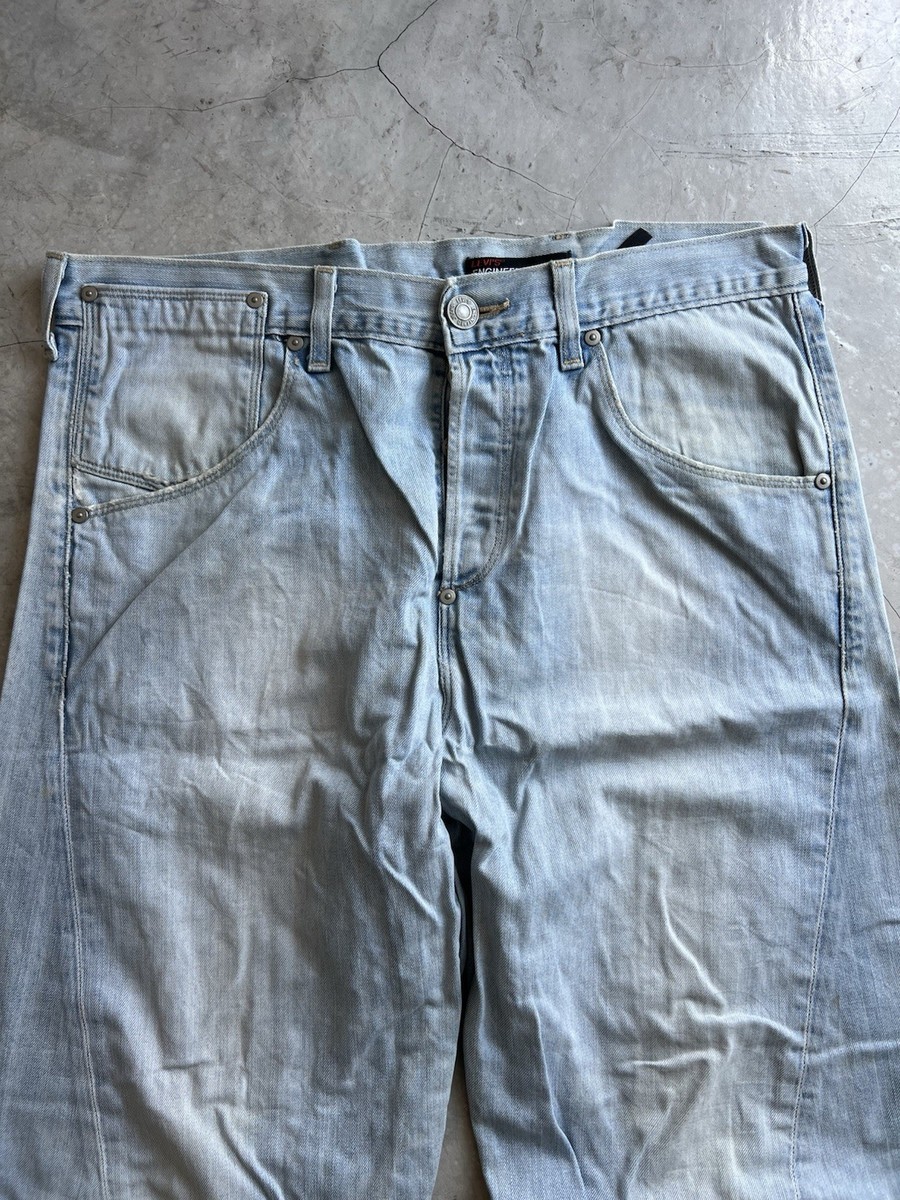 Vintage Levis Engineered Twisted Jeans Buckle Back Tag W34 Actual