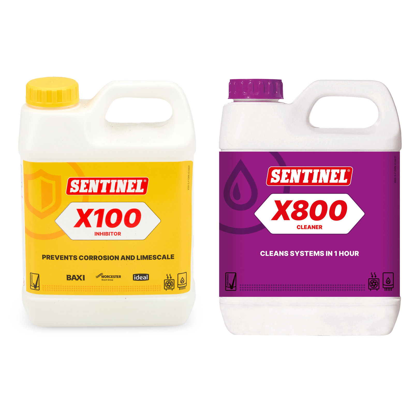 Sentinel X100 & X800 1L Heating Cleaner & Inhibitor Pack – Treats 100L System