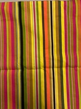New MULTICOLOR STRIPED FABRIC COTTON BLEND 50 IN W X 2 YDS Double-Wide