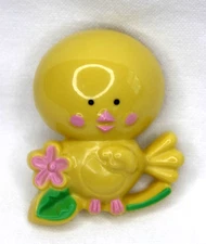 1975 Avon Solid Perfume Fragrance Glace Pin Pals Chicken Little Chick