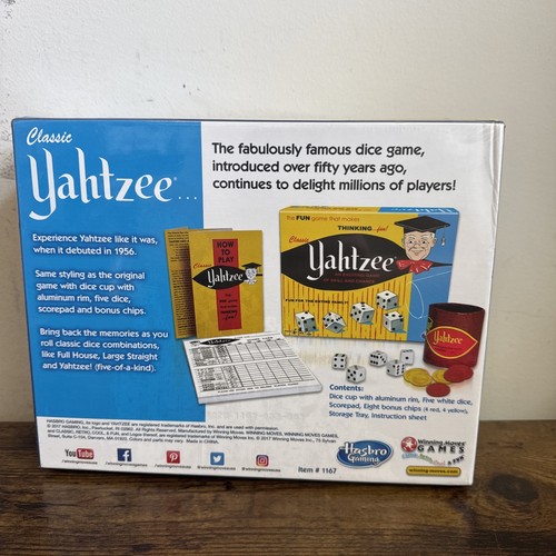 Yahtzee Classic Dice Game...2017.....New - Picture 2 of 2