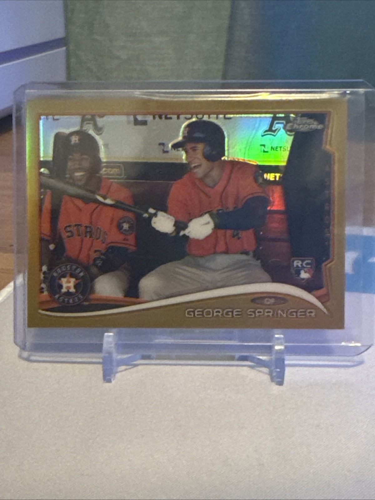 2014 Topps Chrome Gold Refractor George Springer #138 RC /50
