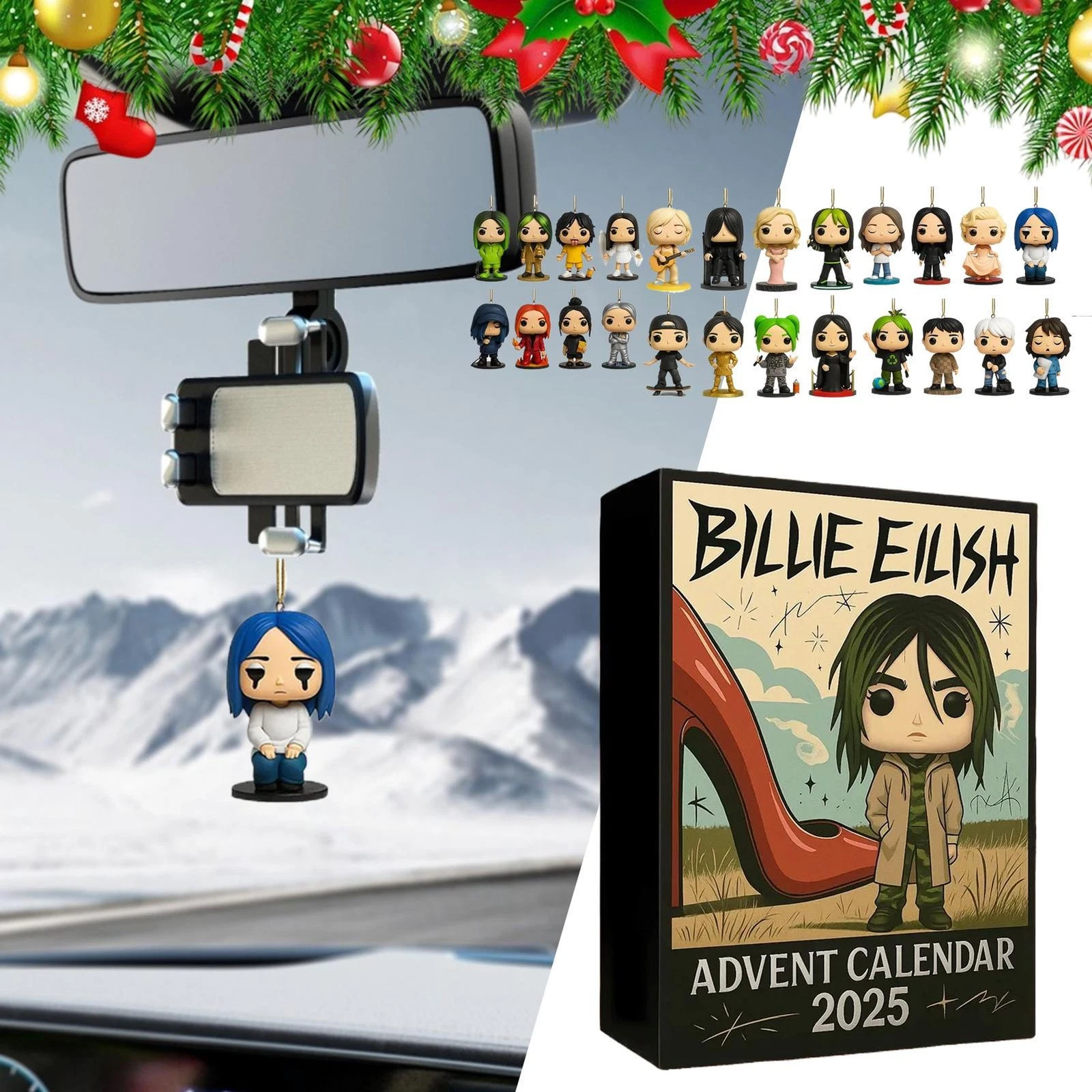 Christmas Countdown Calendar Billie Eilish 10th Anniversary 2D Advent Calendar