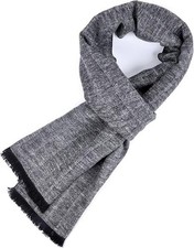 Men's Winter Warm Scarf with Tassels Soft Classic Mens Cashmere Feel 09 gray