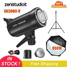 GODOX SK300II-V 300Ws Photo Studio Strobe Flash 95cm Grid Softbox 2M Stand Kit