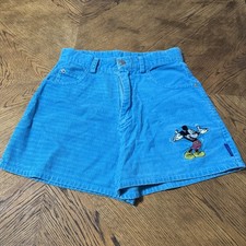 Vintage Jerry Leigh Disney Mickey Mouse Turquoise Corduroy Shorts Size 3