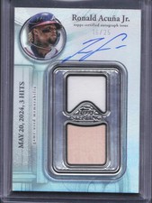 2025 Topps Sterling Ronald Acuna Jr Sterling Swings Jersey Auto /25 Braves