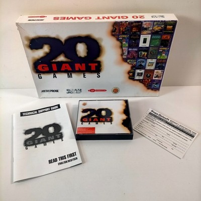 20 Giant Games PC CD ROM 1997 MicroProse Big Box Win95 4 Disc Set CIB VGC RARE
