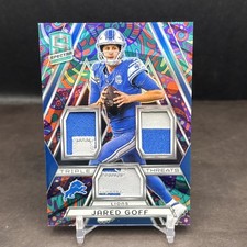 Jared Goff 2024 Panini Spectra Triple Threats Psychedelic Prizm SP 3/5 Lions PM1