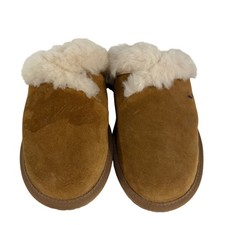 Koolaburra by UGG 8 Scuffette Slippers Mule Suede Faux Fur Lining Chestnut Brown