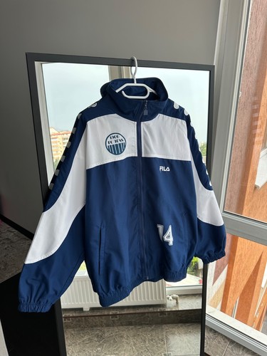 Fila Vintage 90s FC Toss Swiss Team Track Jacket Blue White Zip-Up Size L - Picture 7 of 12