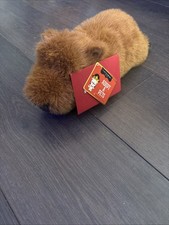 FAO Schwarz 15" Lying Capybara Plush Fluffy NEW W TAGS