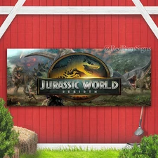 Jurassic World Rebirth Indoor Outdoor Banner Sign with grommets