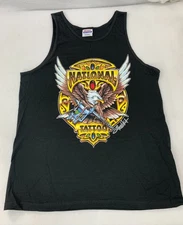 National Tattoo Black Tank Top