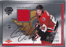 2003-04 Pacific Luxury Suite Antoine Vermette /299 Auto Jersey Rookie RC 03-04