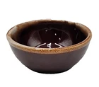 Vintage McCoy Brown Drip Glaze Pottery Bowls 7016 USA Rustic Americana