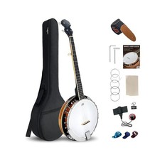 5 String Banjo 38 Inch Full Size, Closed Back Mahogany Banjo with Remo Head,2...