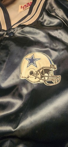 Vintage Dallas Cowboys Locker Line Satin Bomberjacke Größe 2XLarge leicht getragen - Bild 2 von 9