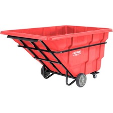 Global Industrial Extra Heavy Duty Plastic Tilt Truck 2750 Lbs. Cap Red