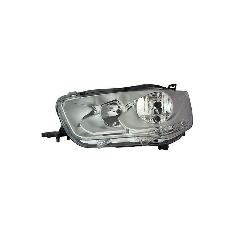 Phare avant gauche H7/H1 Citroen C-Elysee optique de qualité supérieure chrome