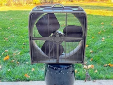 Vintage Kenmore Box Fan Heavy 28 lbs Metal WORKS 3 Speed Adjustable 22x7x25 HUGE