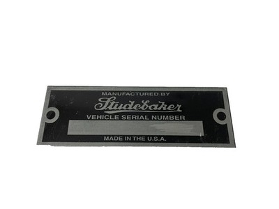Studebaker Car Chassis Serial Number Data Plate |Fit For |#B924