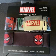Marvel Spiderman Plus Classic Icon Logo Belts 2 in 1 Web Belt Pack