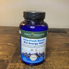 Purity Products B-12 Energy Ultra Fresh Breath Blue Ice Mint Melt - 60 Tablets