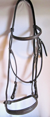 Full Sized Good Quality English Snaffle Headstall Used - Horse