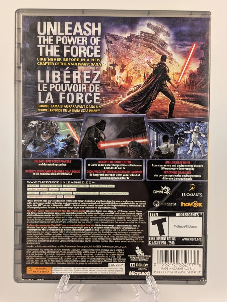 Star Wars: The Force Unleashed (Xbox 360)➡️No Manual  - Tested - Excellent 📀! - Image 2 of 4