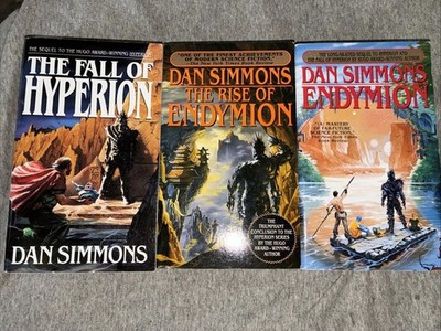 Dan Simmons Lot Of 3  Books. Fall of Hyperion, Endymion, Rise of Endymion