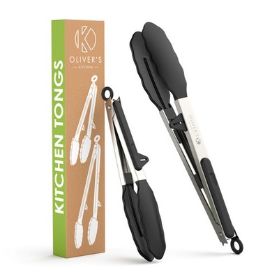 Kochzange BBQ Silikon - Set mit 2 x Zange - Premium Qualität. Olivers Küche