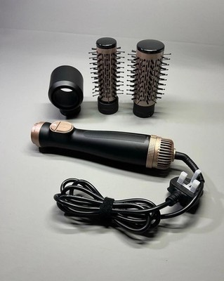 Rotierender Haartrockner Heißbürste Leistungsstark Luftstrom Glätten Locken Schnell Trocknend