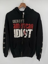 Vintage 2010 Green Day American Idiot Tour Band Zip Up Hoodie Size Medium Black