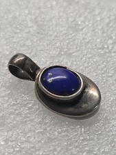 Vintage,  Signed Robert Lee Morris Sterling Blue Lapis Lazull Pendant.  1 Inch
