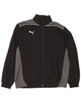 PUMA Mens Tracksuit Top Jacket XL Black Colourblock Polyester AS08