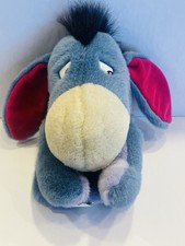 Disney Winnie the Pooh Eeyore Donkey Hand Puppet Plush Character Toy BIN 22
