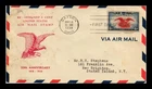DR JIM STAMPS US COVER AIR MAIL 20TH ANNIVERSARY FDC SCOTT C23 DAMAGED FLAP