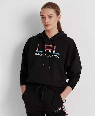 Lauren Ralph Lauren Logo French Terry Hoodie - Polo Black Pettite Medium