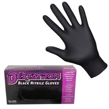 Non-Sterile Powder Free Black Nitrile Disposable Gloves, 100 Gloves